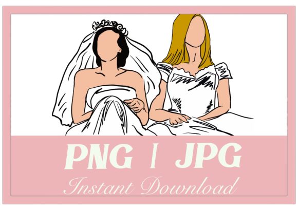 Best Friends Wedding Dress Bride Doodle: A Playful Touch for Your Projects