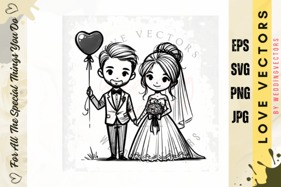 C3735: A Romantic Vector Set for Wedding Designs