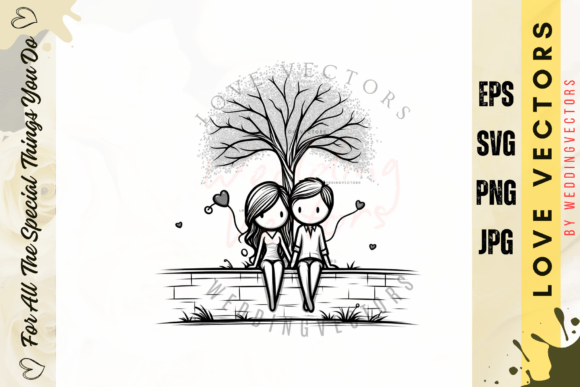 C456: Artistic Vectors for Wedding and Romance