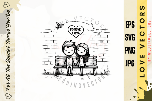 C694: Wedding Couple and Love Vectors for Elegant Design