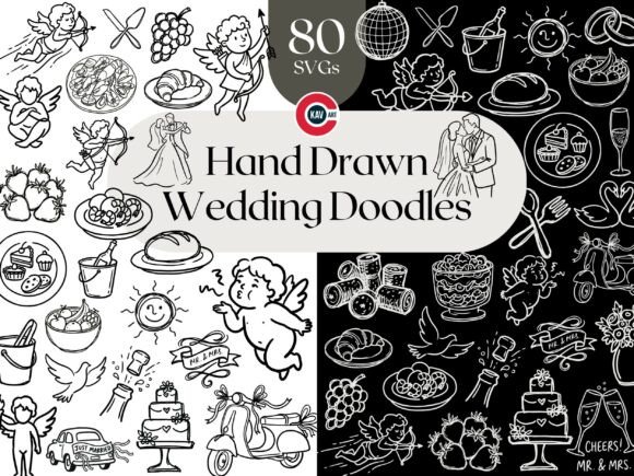 Elevate Your Wedding Projects with Hand Drawn Doodles