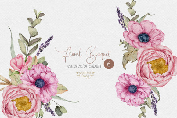 Enchanting Pink Watercolor Bouquets for Your Creative Projects