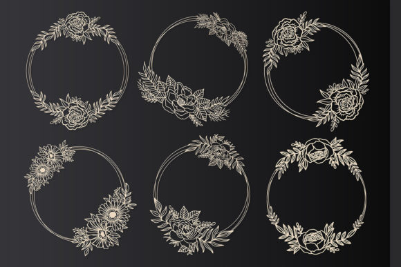 Flower Wedding Frame Wreath: Design Assets for Every Project