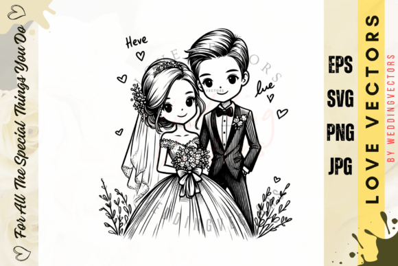 Love in Every Detail: Designing with Wedding Couple Vectors