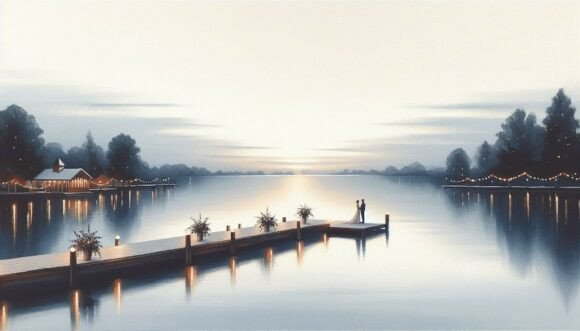 Twilight Dock Wedding: A Digital Art Collection for Storytellers