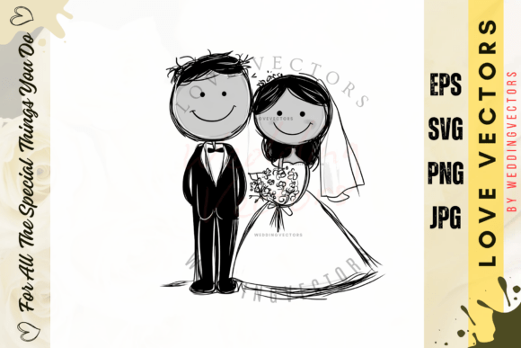 Wedding Couple and Love Vectors: A Premium Bundle for Romantic Design