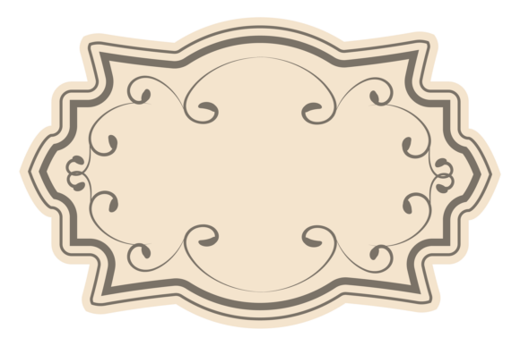 Wedding Label Design: The Craft Paper Decorative Frame